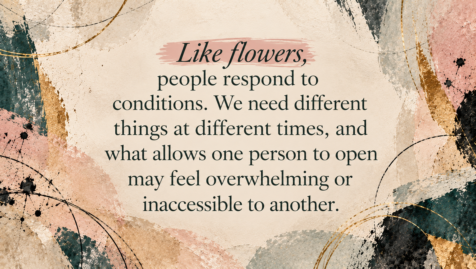 Illustration — behaviour, communication and therapeutic understanding